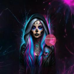 "Miss Cool" Kunstleder 15x15cm